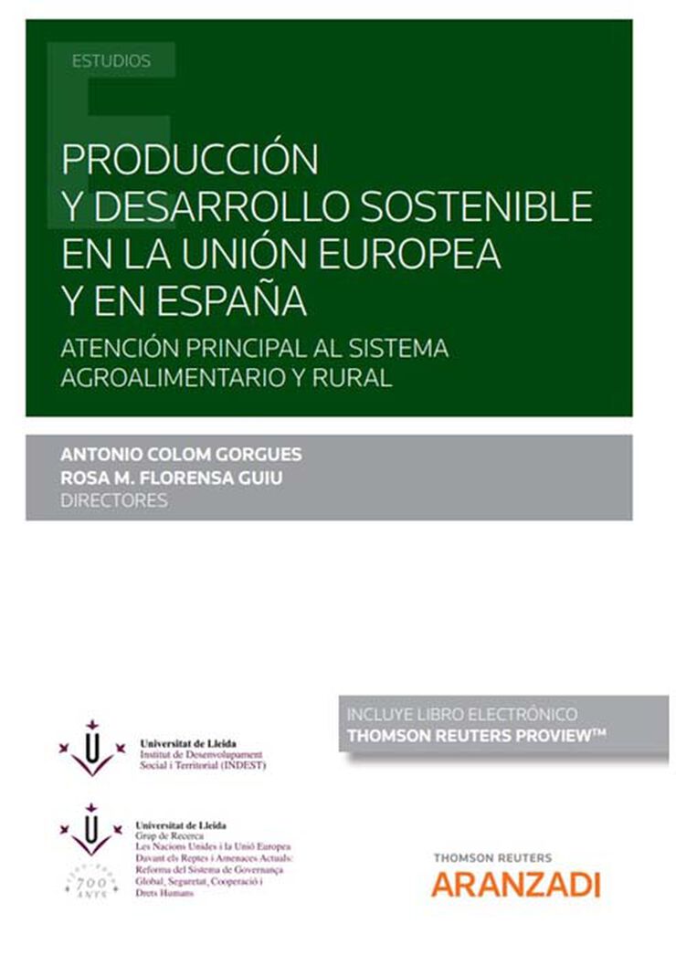 Producción y desarrollo  sostenible en la Unión Europea y en España (Papel + e-book)