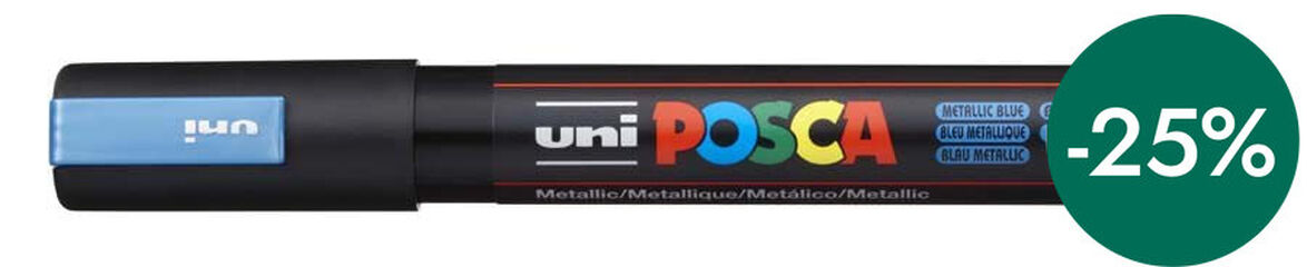 Rotulador Posca PC-5M 1,8-2,5mm azul metal