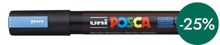 Rotulador Posca PC-5M 1,8-2,5mm azul metal