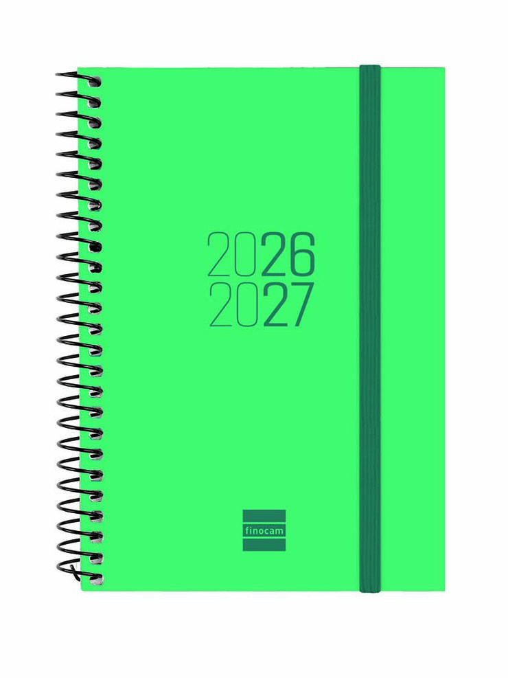 Agenda Escolar Finocam Esp.E8 Sem/Vista Catal&aacute;n 2026-27 Verde