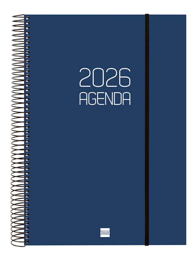 Agenda Finocam Opaque E40 1dia/p&agrave;g cat 2026 blau