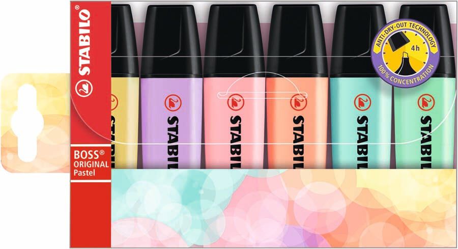 Marcador fluorescent Stabilo Boss pastel 6 colors