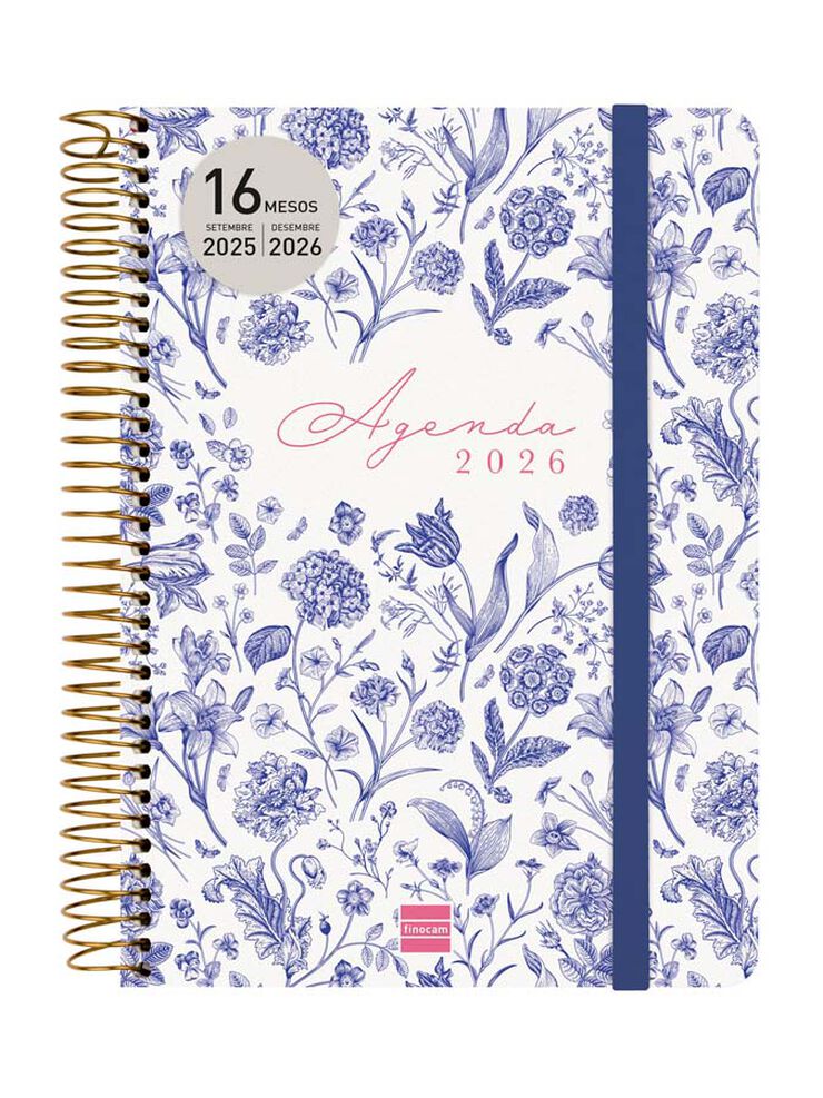 Agenda Finocam 16 mesos Cloe E10 setm/vista cat 2025-26 blau