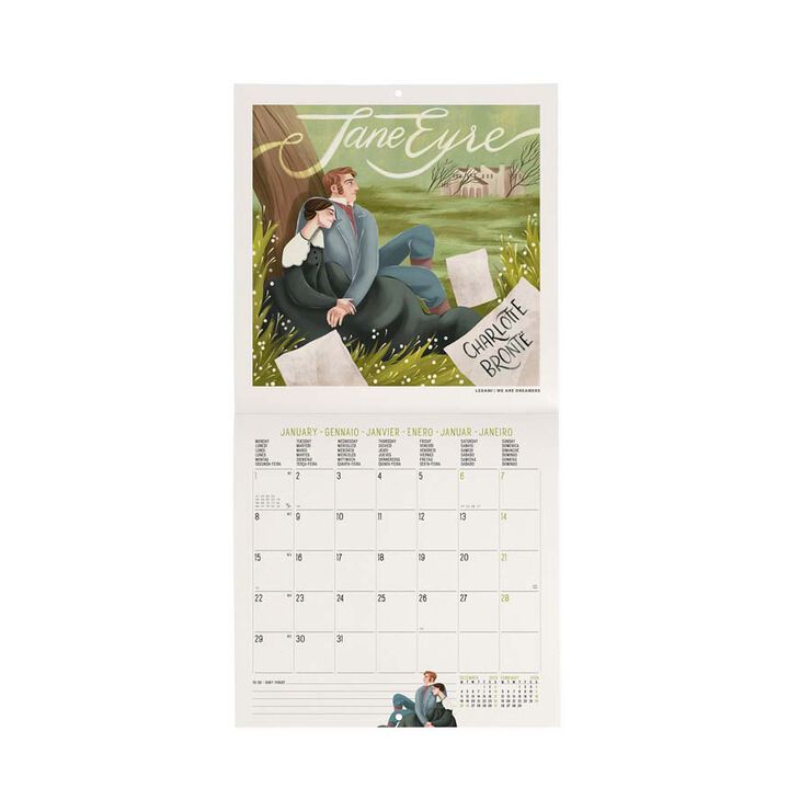 Calendari paret Legami 18X18 2024 Booklovers