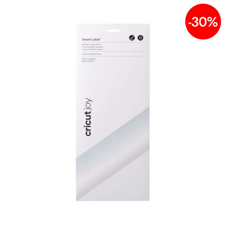 Vinilo Smart imprimible permanente 14x33cm plata 4 hojas