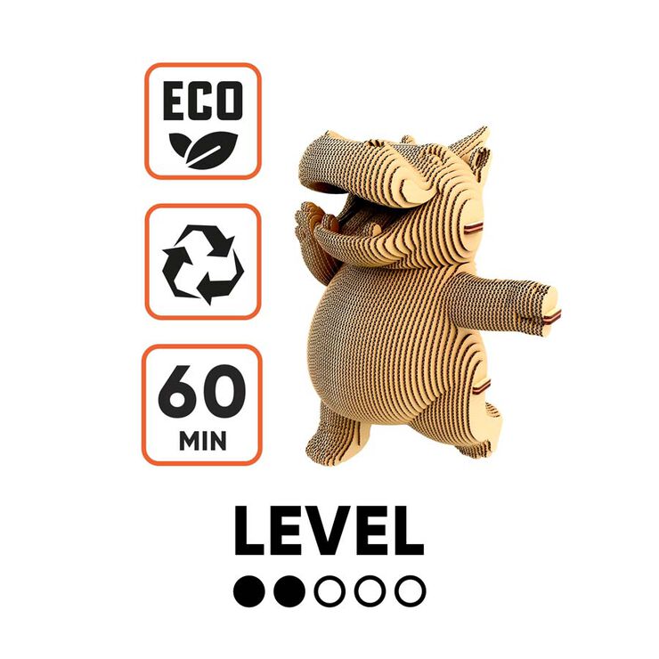 Puzzle 3D Cartonic Hippo