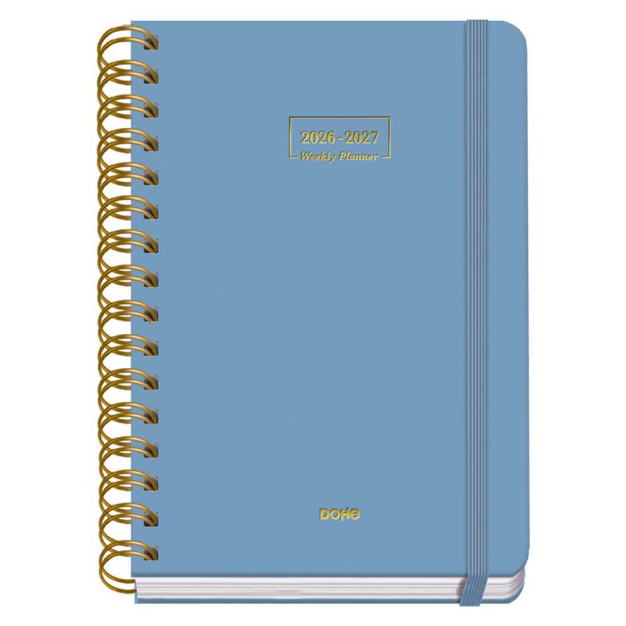Agenda Escolar Dohe Espiral A5 sem/vista castellano 2026-2027 Azul Premium