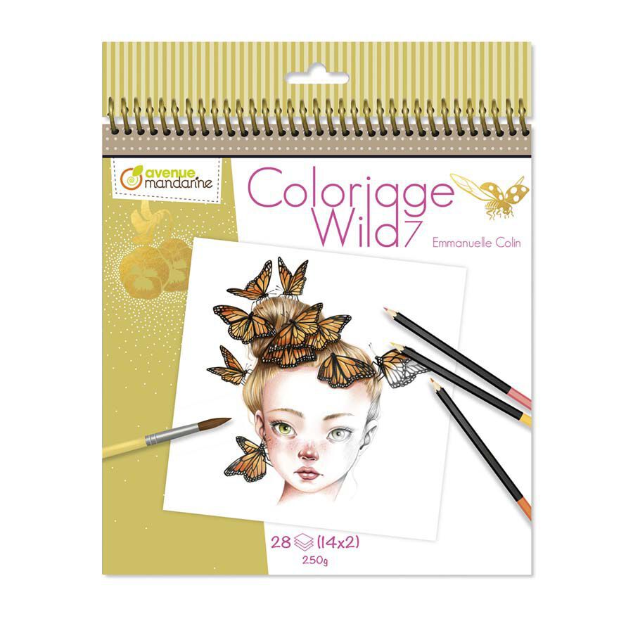 Cuaderno para colorear Avenue Mandarine Wild7