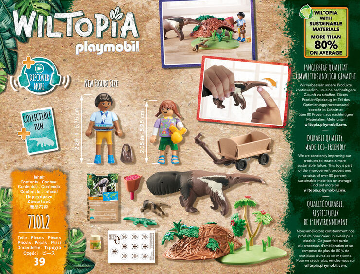 Playmobil Wiltopia Cuidado del Oso Hormiguero 71012