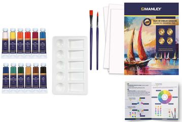 Set pintura gouache Manley 16 piezas