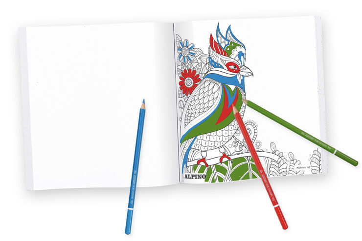 Libro de mandalas para colorear + lapices y rotuladores - Papelería Sambra
