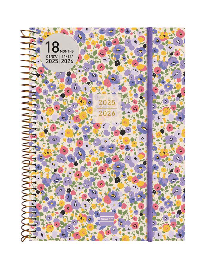 Agenda Finocam espiral 18 mesos E10 setm/vista mult 2025-26 girl