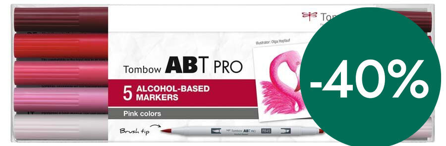 Rotulador Tombow Abt Pro Dual Brush rosas 5 colores