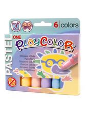 Témpera sólida Playcolor pastel 6 colores