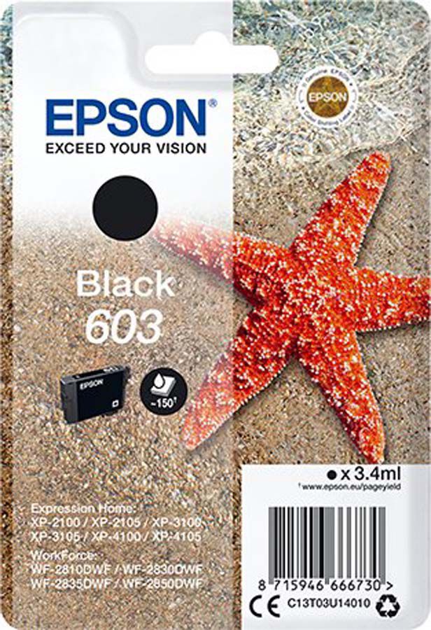 Cartucho original Epson negro 603 - C13T03U14010
