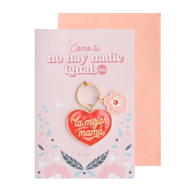 Postal con Llavero Mr.Wonderful La Mejor Mamá