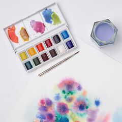 Acuarela Cotman Plus Winsor & Newton estuche bolsillo 12 colores