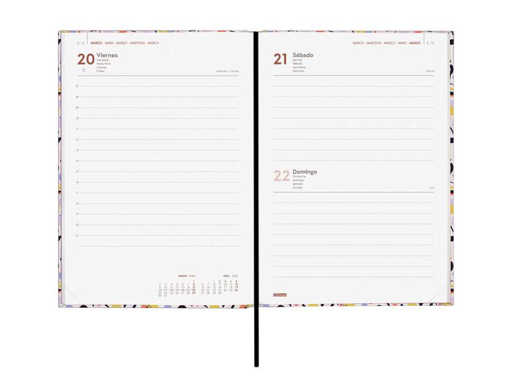 Agenda Finocam Porto DS Y10 día/pág cas 2026 Malva