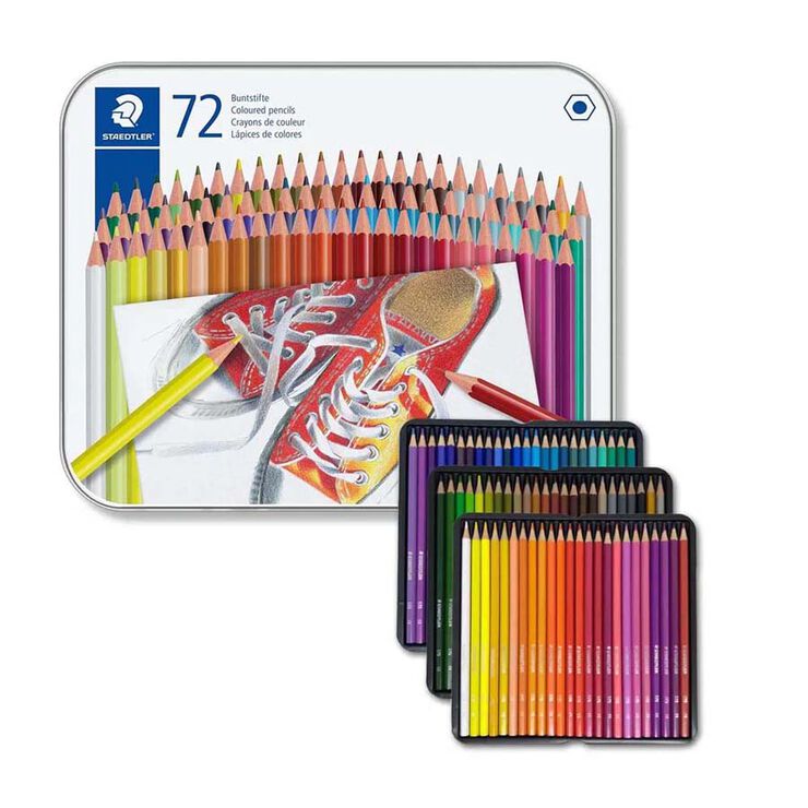 Lápices Staedtler 175 72 colores caja metal