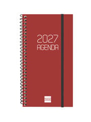 Agenda Finocam Opaque Setmana Vista Horitzontal 2027 Catal&agrave; Bordeus