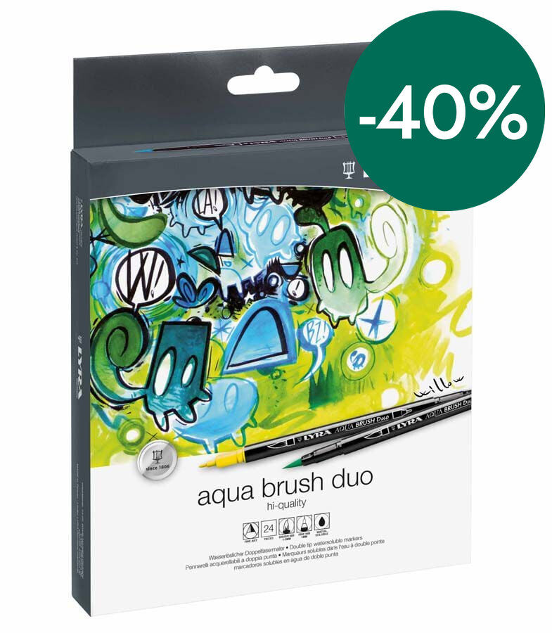 Retoladors Duo Pinzell/Fine Lyra 24 colors