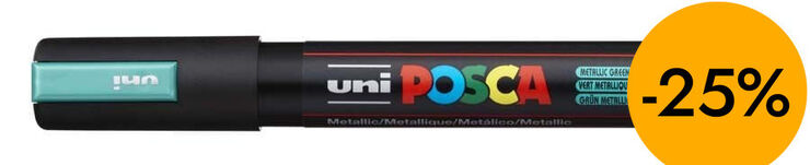 Rotulador Posca PC-5M 1,8-2,5mm verde metal