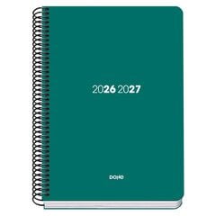 Agenda Escolar Dohe Espiral A5 sem/vista castellano 2026-2027 Element verde