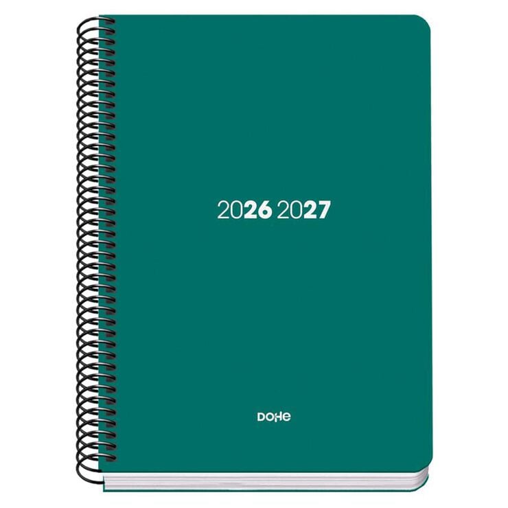 Agenda Escolar Dohe Espiral A5 sem/vista castellano 2026-2027 Element verde