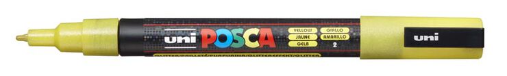 Marcador Posca PC-3M 0,9-1,3 mm. Purpurina 8 colores