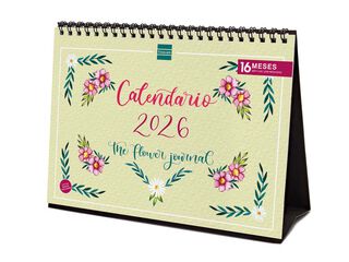 Calendario sobremesa Finocam Flower Journal 2026 castellano