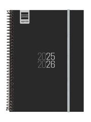 Agenda Finocam escolar espiral E10 sem/vista cas 2025-26 negro