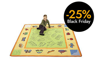 Tapiz vehículos House of Kids (200x200 cm)