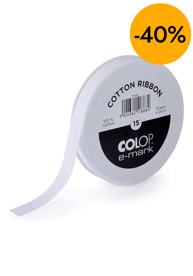 Cinta cot&oacute; Colop E-Mark Go 15mm x 25m