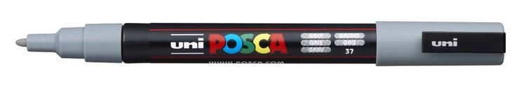 Retolador Posca PC-3M gris