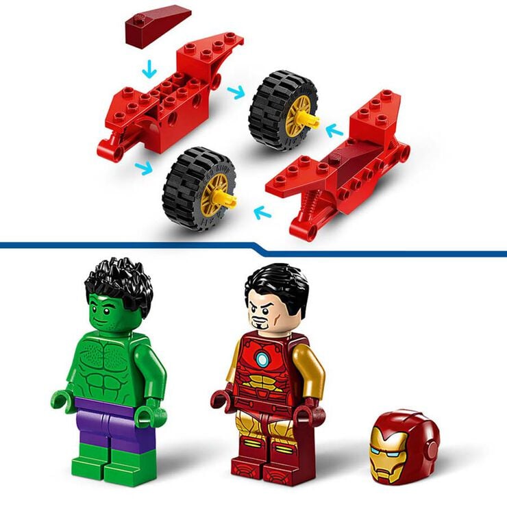 LEGO® Super Héroes Iron Man con Moto y Hulk 76287