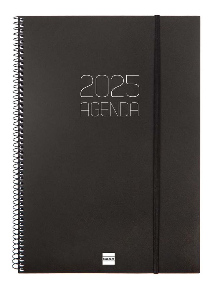 Agenda Finocam Opaque E40 setm/vista v cat 2025 negre