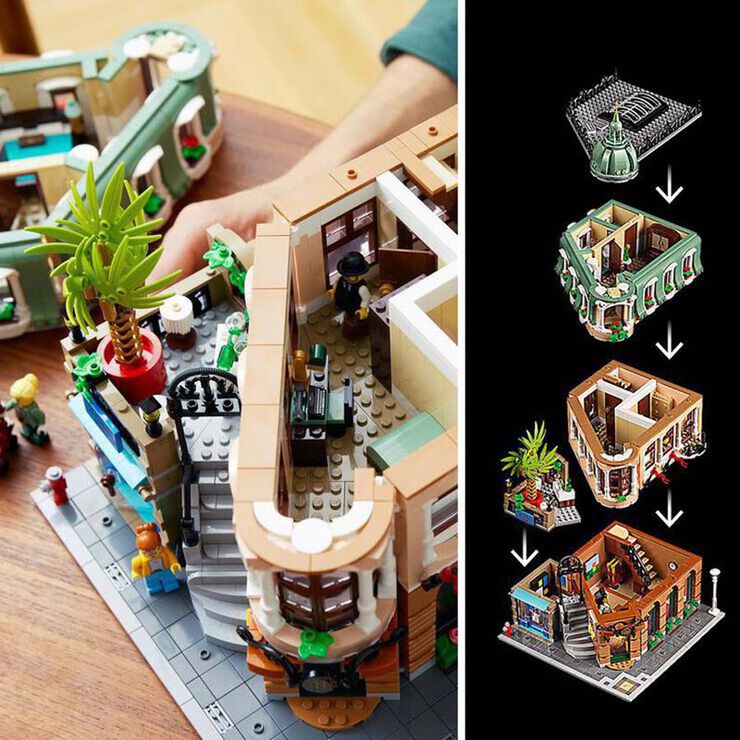 LEGO® Hotel Boutique set de construcción modular coleccionable con 5 secciones detalladas 10297