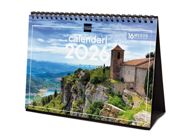 Calendario sobremesa Finocam 2026 Pobles amb encant catalán
