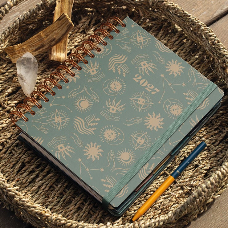 Agenda Miquelrius Plus Wire-O Semana Vista Multiling&uuml;e Good Fortune 2027 Multicolor