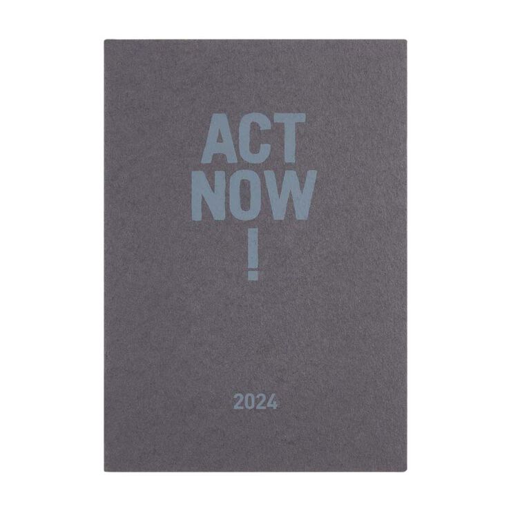 Agenda plus MiquelRius día/pág mult 2024 Act now ecoalf gris