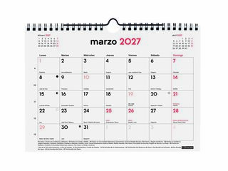 Calendario Pared Finocam 16M 21x15cm Castellano 2026-27
