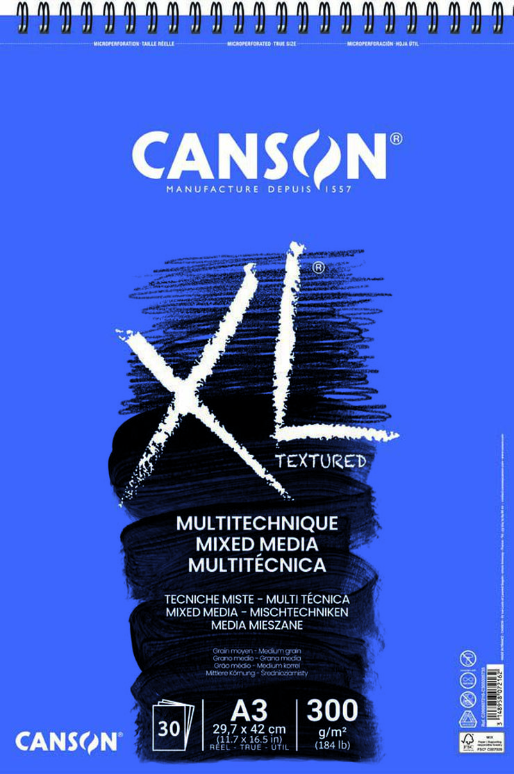 Bloc Canson XL A3 Media 300g 30 fulls