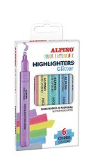 Marcadores fluorescentes Alpino Color Experience Glitter 12 colores