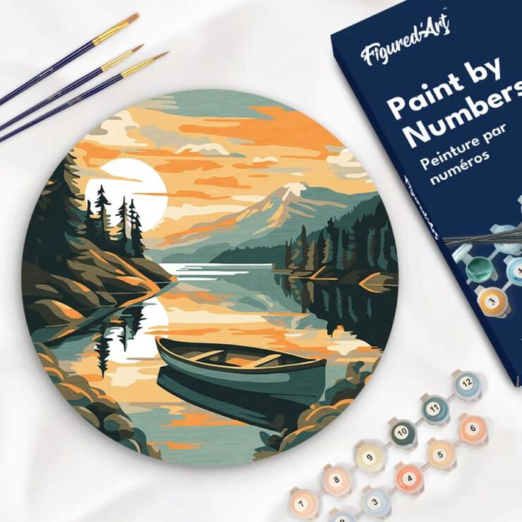 Kit Pintar por N&uacute;meros Figured'Art Redondo Monta&ntilde;a