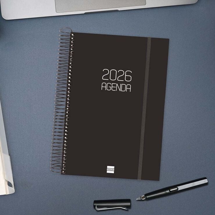 Agenda Finocam Opaque E11 día/pág cas 2026 negro