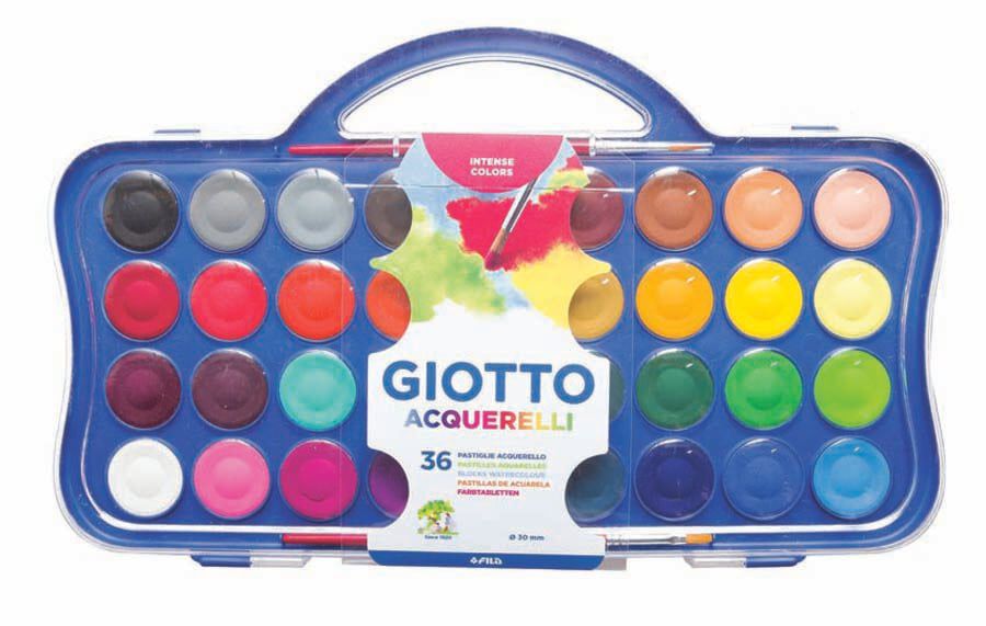 Acuarelas Giotto 36 colores + pinceles