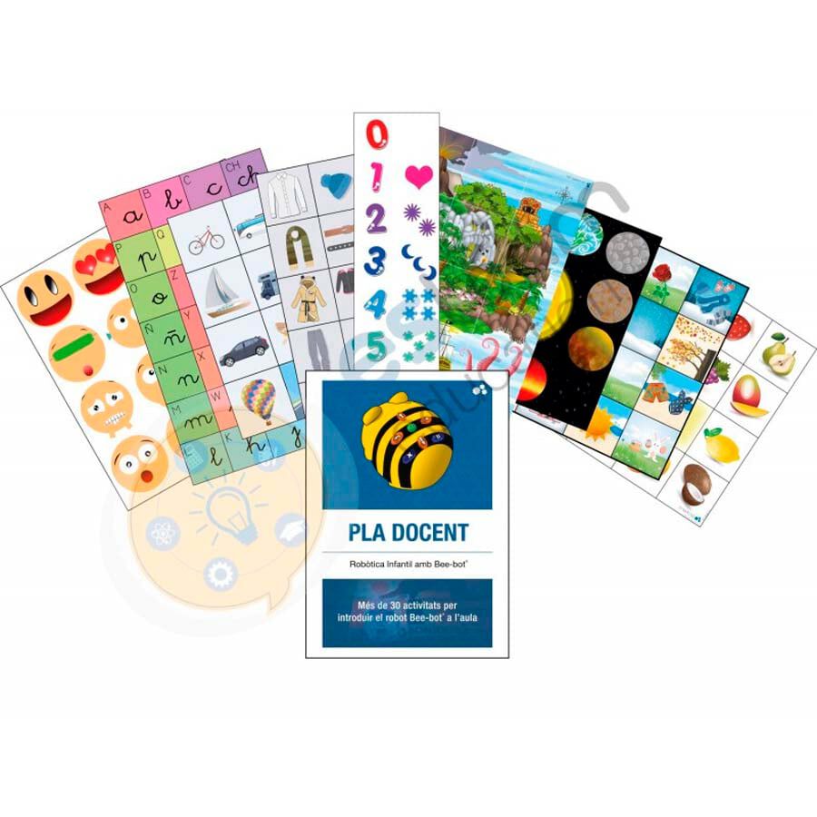 Pack de pla docent i 9 estores per a Bee-Bot&reg; i Blue-Bot&reg; catal&agrave;