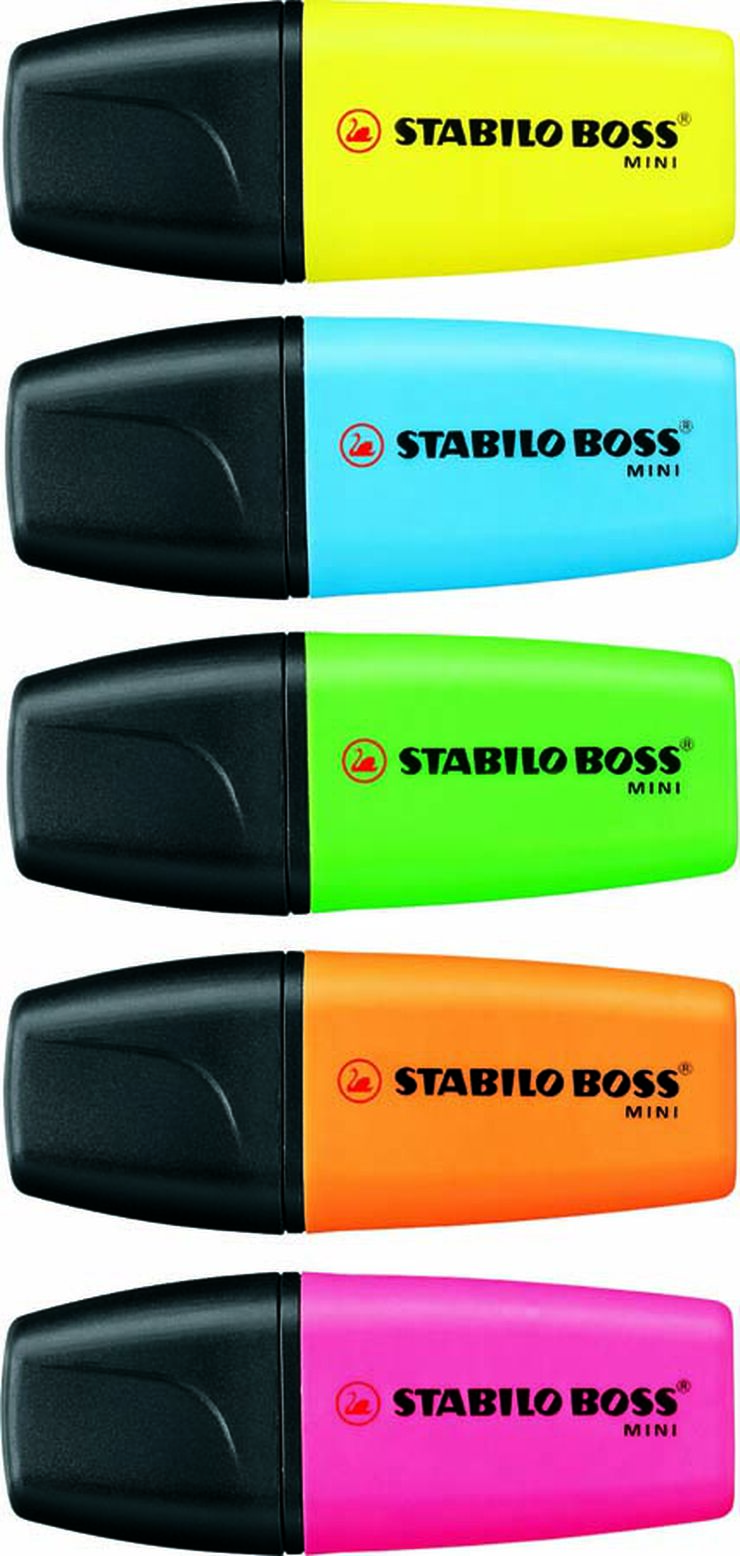 Marcadores Stabilo Boss Mini 5 colores