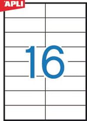 Etiqueta Apli Inkjet/Laser/Fotoc.37x105mm 100 hojas