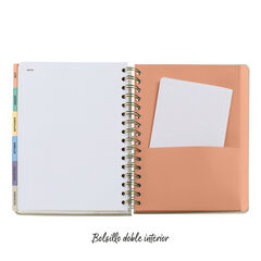 Agenda Miquelrius Plus Wire-O D&iacute;a P&aacute;gina Multiling&uuml;e Liberty Taupe 2027 Taupe